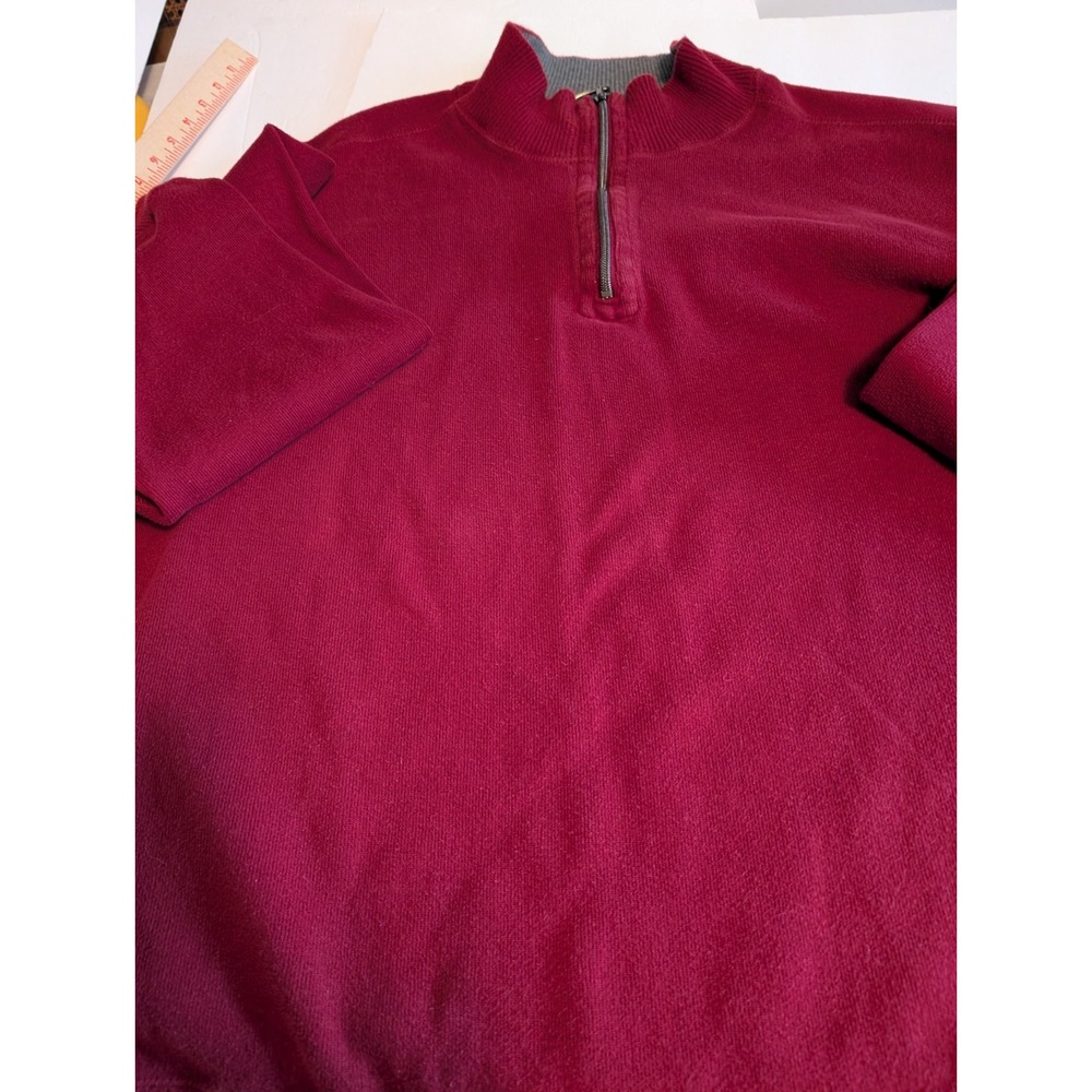 Men's "The Foundry Supply" Zip up Sweater Maroon Size 3X